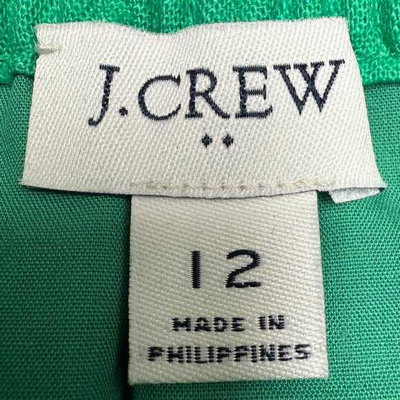 J. CREW Women's NEW Linen Blend Pull-On City Skirt "Modern Clover" | Size 12 - Picture 9 of 12